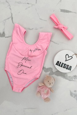 Little Mermaid Mini One Piece Swimsuit - Rose