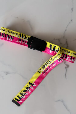 Never Average Concept Belt - Pink Yellow