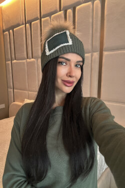 Warm Winter Knitted Hat With Natural Fur - Military