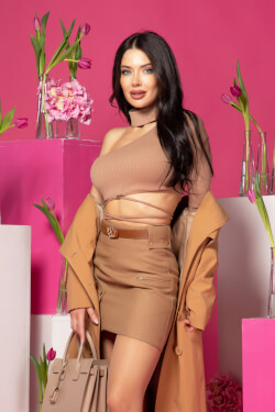 Rococo Logo Brown Belt - Narrow With Gold Buckle