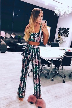 Pink Tropic summer pants