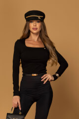 Comfy Charm Long Sleeve Blouse - Black - Image 15
