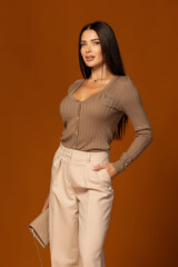 Pastel muse Long-Sleeved Blouse - hazelnut - Image 8