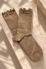 Prestige Pair Mid-Length Socks - Nude - Image 3