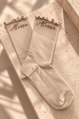 Prestige Pair Mid-Length Socks - Soft Beige - Image 4